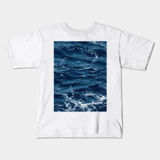 Midnight Serenade: Photorealistic Ocean Whispers Kids T-Shirt